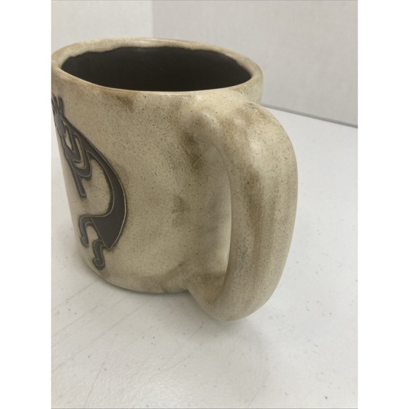 Vtg Large Coffee Mug Pottery Kokopelli Mug Signed Designs By Maya - Picture 3 of 9